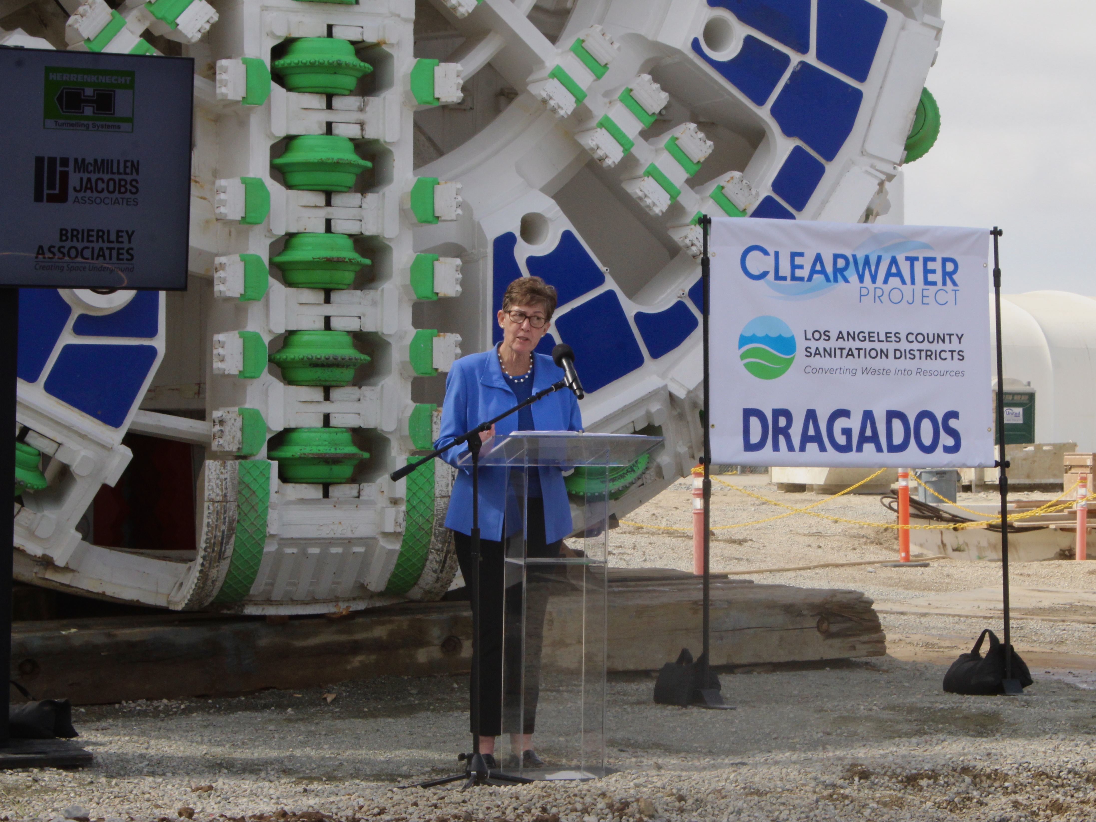 Chairperson Warner providing remarks at Clearwater Launch Event